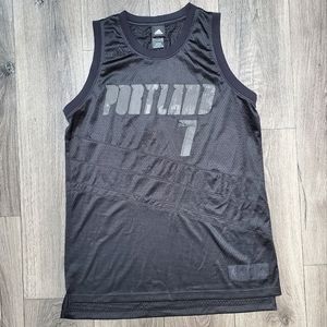 Adidas Portland Trail Blazers Brandon Roy #7 All Black Jersey Large